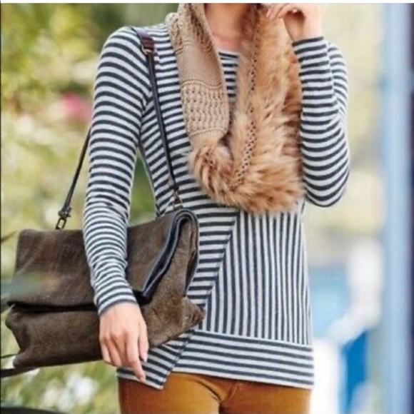 CAbi Tops - CAbi Ernest striped LS tee style #3228